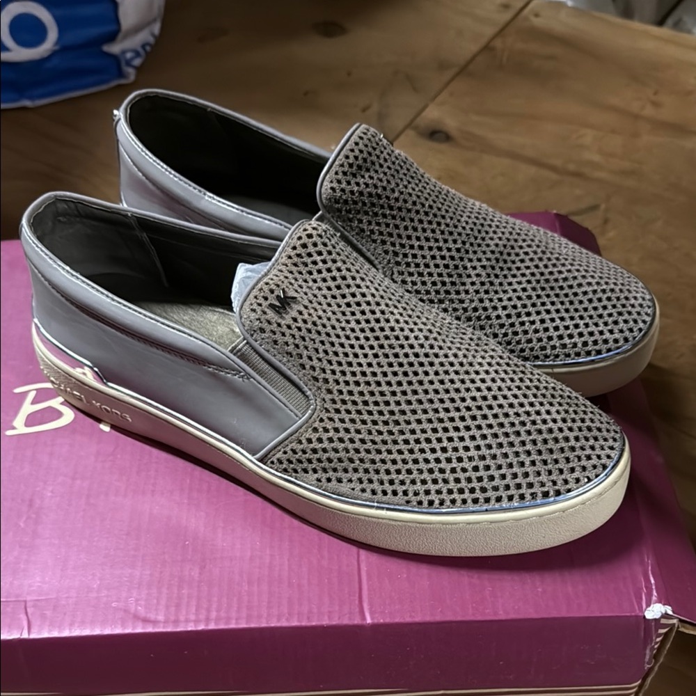Bruno Magli Men's Gray Slip-On Shoes